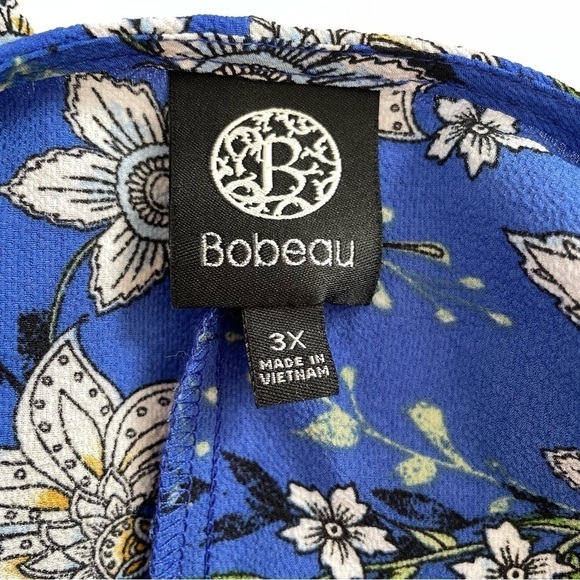 Bobeau Blue Boho Hippie Womens Loose Flowy Draped Cardigan Kimono Size 3X - Picture 5 of 6